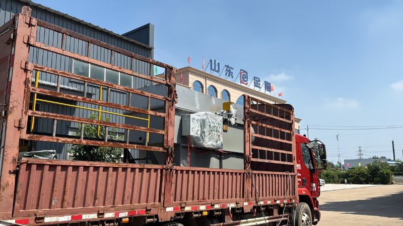 金日發(fā)貨！3立方平流式溶氣氣浮機(jī)助力煙臺(tái)水產(chǎn)加工污水處理